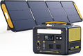 VTOMAN Jump 600X Solar Generator with 200W Solar Panel, 299Wh Portable Power Station with 2x 600W AC Outlets (Surge 1200W) for Outdoor Camping, Vehicle Emergency, Electric Backup