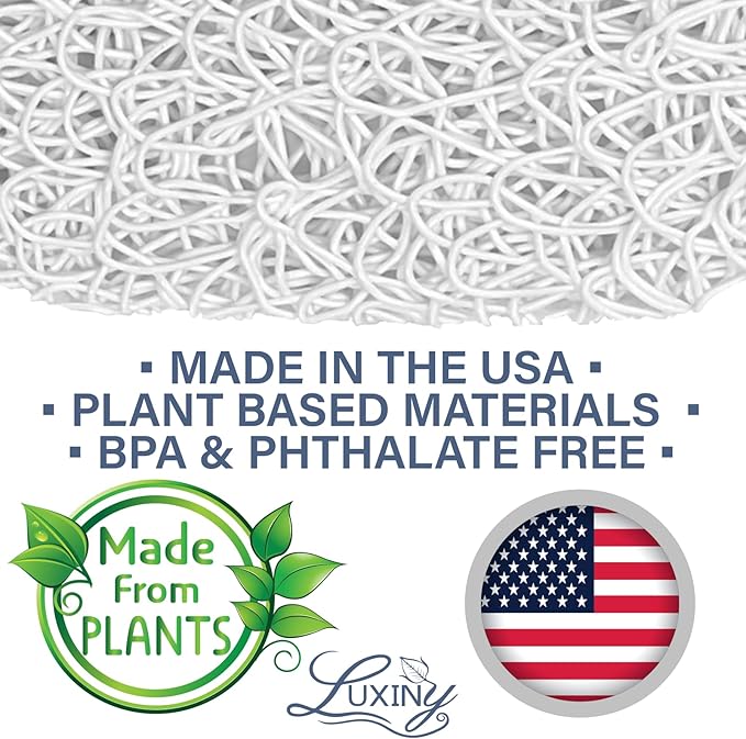 Soap Savers for Bar Soap, American Made by Luxiny, Lifts Soap in Soap Dishes & Shower Soap Holders - Handmade Soap Lasts Longer - Made from Plant Based Materials (White - 2 Pack)