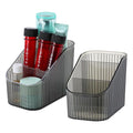 Black Makeup Brush Holder for Vanity, Bathroom Countertop Organizer 6 Cups, Toiletry Storage & Display for Skincare, Perfume, Hairbrush, Sunglasses & Desk Accessories