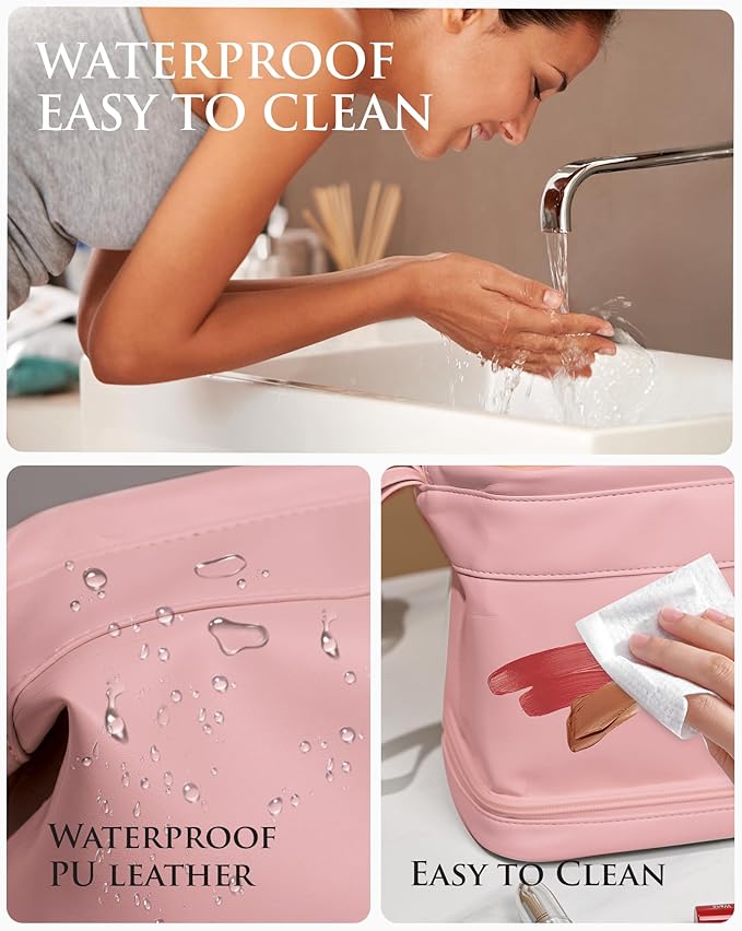 Gifts for 10 11 12 13 14 15 16 17 18 Year Old Girls, IMakeup Bags, Personalized Double Layer Cosmetic Bag with Makeup Brush Organizer, Gifts for Women Girlfriend Friends Female Mom Sister