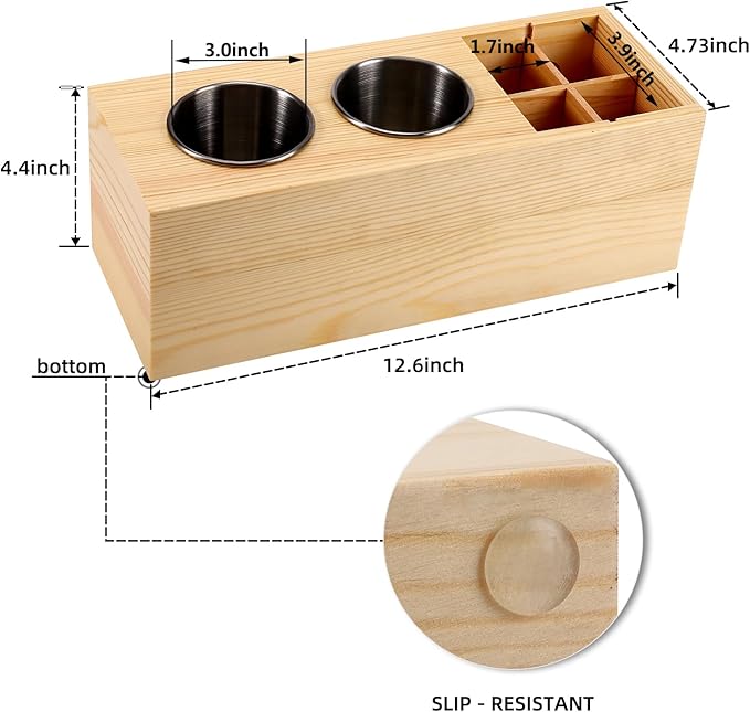 Hair Dryer Countertop Holder, Hair Tool Organizer Wall Mount, Blow Dryer Holder Cabinet Door Organizer, Bathroom Countertop Blow Dryer Holder and Curling Iron Holder (Cedar Wood, Log color)