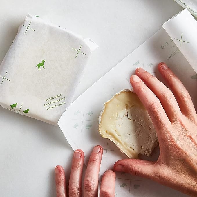 Formaticum 75-Pack Zero Cheese Storage Paper, Compostable, Biodegradable, and Plastic-Free Paper to Keep Cheese and Charcuterie Fresh, Kitchen Organization 9 x 13 Inches