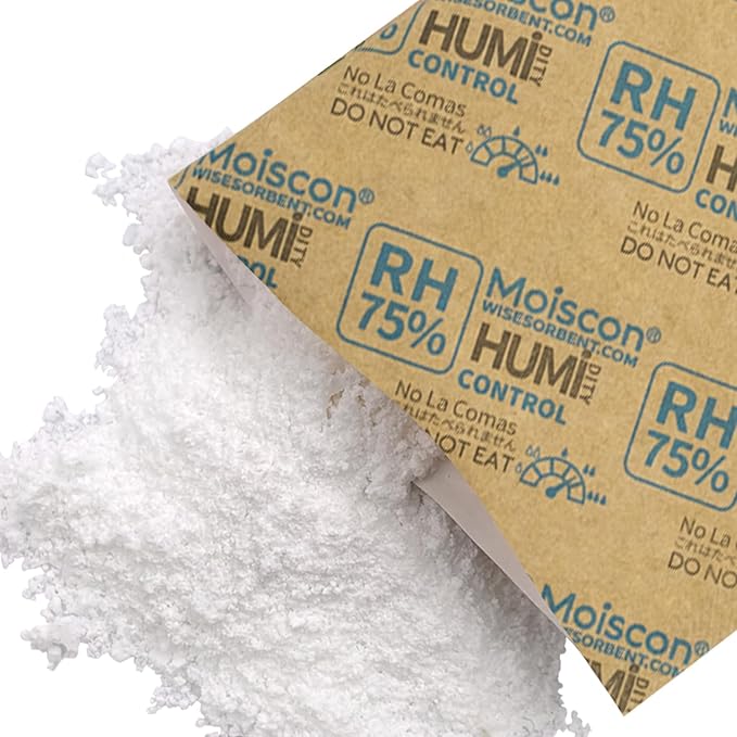 75% Two-Way Humidity Control Packs - 60 Gram - 90 Pack - Moisture Control Packets Individually Wrapped for Storing 1 lb, Humidifier Packs for Storage Containers Hydration Packets