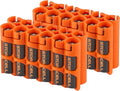 Storacell AAA-12 Battery Storage Caddy and Dispenser (Pack of 2), Orange, Holds 12 AAA Batteries (Not Included), Durable & Compact Design, The Original Battery Caddy, Made in The USA