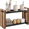 Bathroom Counter Organizer,Bathroom Counter Shelf,Bathrooms Organizers,Under Sink Organizer,Cologne Organizer for Men,Cologne Stand,Spice Rack,Cabinet Organizers(Brown 2 Tier)