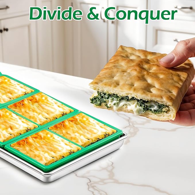 Silicone Tray Dividers for Harvest Right Freeze Dryer Medium and Small Trays, Silicones Food Molds for Harvest right freeze dryer accessories, 4 pcs Green silicone food freezer tray