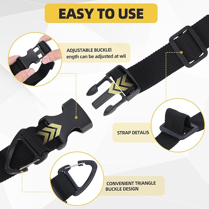 17 Inch Extension Cord Holder Organizer with Triangle Clips for Garage Organization and Storage, Adjustable Heavy Duty Storage Straps for Men Workshop (12)