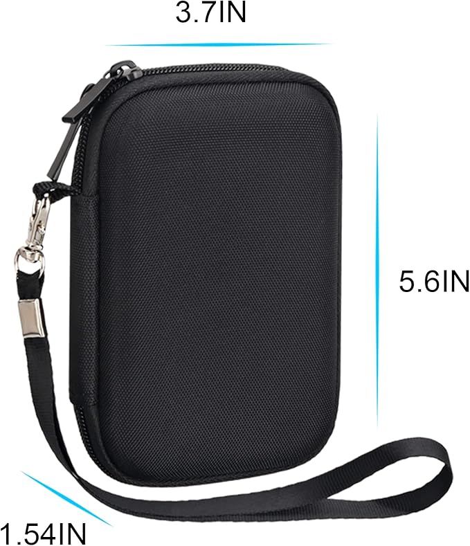 Lacdo Hard Carrying Case for Lexar ES3 Portable SSD External Solid State Drive 1TB 2TB 4TB SD Card Organizer Shockproof Hard EVA Protective Storage Travel Bag, Black