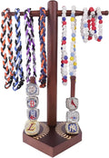 Baseball and Softball Jewelry Organizer - Wooden Display Holder for Championship Rings & Drip Necklaces, All-in-One Sports Ring Holder, Perfect Display Gift for Athletes and Fans