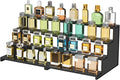Lifewit 12 Inch Cologne Organizer for Men, 4 Tier Large Plastic Perfume Stand, Tool-free Assembly, Display Shelf for Fragrance, Aftershave, Skincare Makeup for Vanity, Bedroom, Bathroom Storage, 2 Pcs