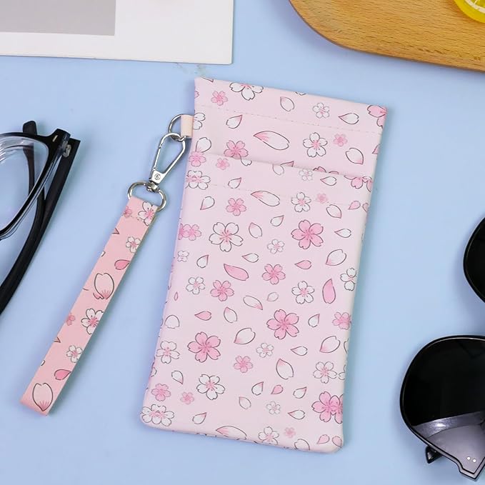 Double Eyeglass Case Soft Dual Glasses Case for Women Men Travel Squeeze Top Sunglasses Cases Eyeglasses Pouch
