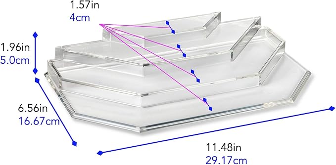 Acrylic Mini Perfume Organizer & Mini Scented Oils Organizer Vanity Display Case 4 Tier Storage Travel Size Rollerball Beauty Perfume Bottles Refillable Tray (2)