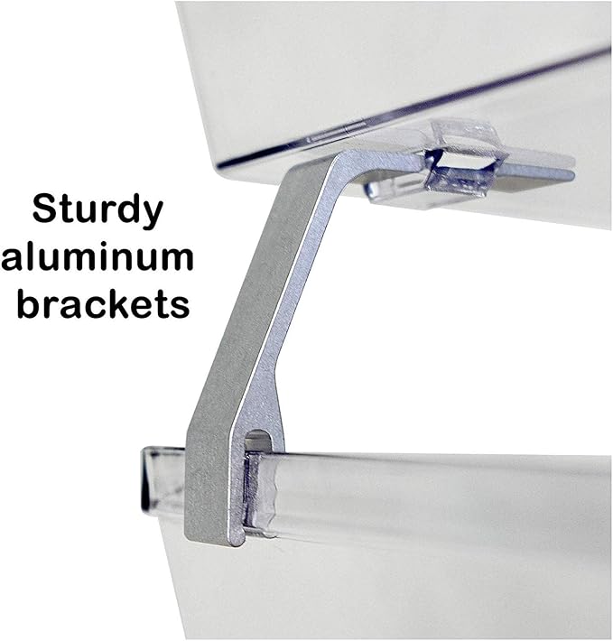 Acrimet Facility 2 Tier Letter Tray, Front Load, Letter Size/A4, Desktop File Organizer, Plastic (Clear Crystal Color)