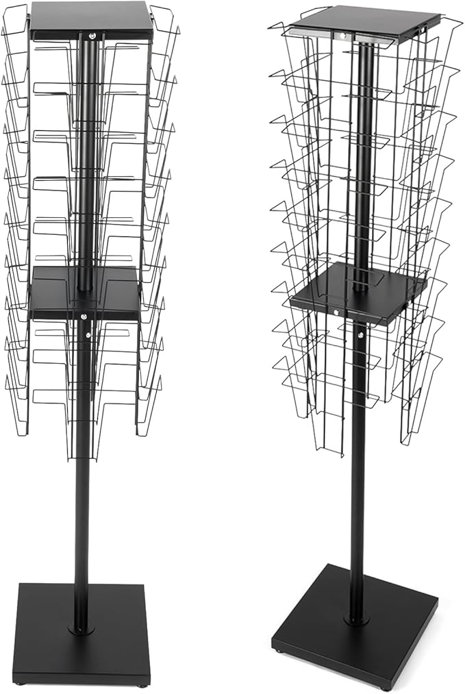 360°Rotating Magazine Rack Floor,Brochure Display Stand Magazine Displa Holder for Retail, Office & Trade Shows
