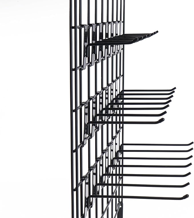 Gridwall Hooks 8 Inch,50PC Display Hooks for Grid Wall, Heavy Duty Gridwall Hook for Grid Wall Panel, Gridwall Peg Hook,Black