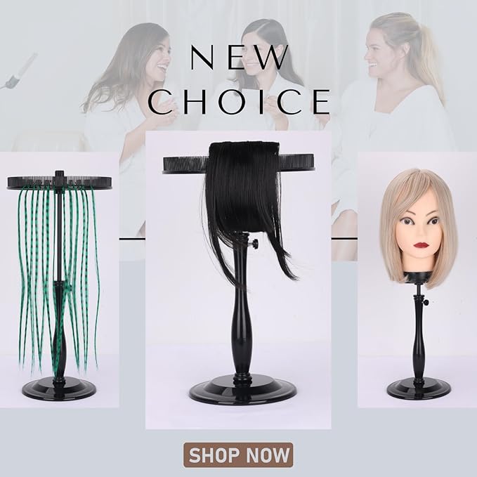 Hair Extension Holder - Storage and Ensuring Your Hair Stable. Applied to Clip Hair Extensions, Colors Hair Tinsel, Bangs, etc. Multifunctional Extension Holder is Suitable for Family and Travel(Black