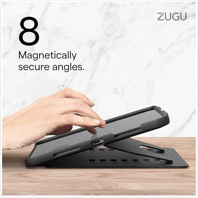ZUGU CASE for iPad Air 11 (M3 2025 / M2 2024) iPad Air 4 & 5 10.9 Inch (2020/2022) - Protective, Ultra Thin, Magnetic Stand, Sleep/Wake Cover with Apple Pencil Charging & Storage - Sand