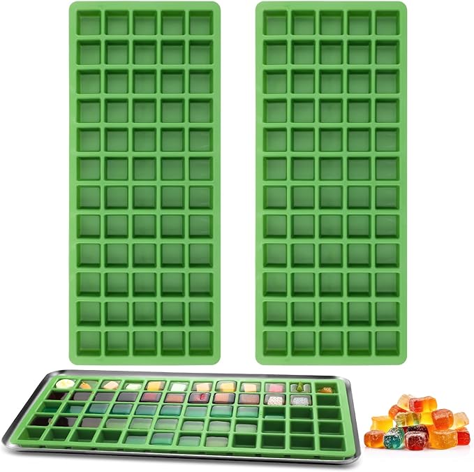 2 Pcs Silicone Food Molds for Harvest Right Freeze Dryer Harvest Right Medium Square Trays Dividers Food Mold for Fruit Vegetable Cake Freeze Drying Accessories (Medium)