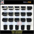 WallPeg Pegboard Bins & Cups - 15 each 5" Bins and 5 each 5" Cups - Hooks to Peg Board Panel Organize Hardware Arrange Accessories Workbench Tool Organizer Garage Storage -MADE IN USA-