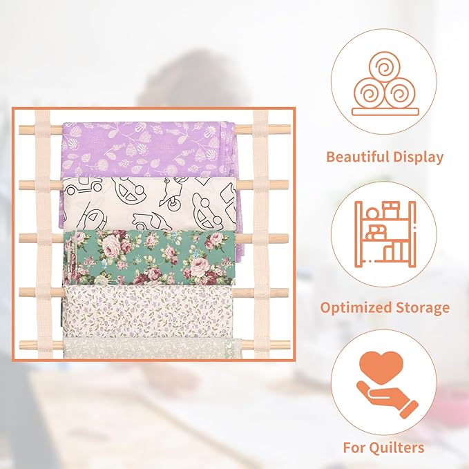 sewing fabric storage: 31.5 Inch fabric organizer and sewing fabrics organizer room hanging organization for Door & wall Craft Closet Boards Stash Store Yarn quilting Pattern Notions Supplies