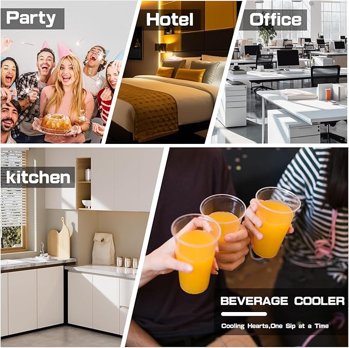 Beverage Refrigerator Cooler, 182 Can Mini Fridge Glass Door for Drinks Soda, Beer, or Wine - Small Refrigerator for Office Bedroom Home Bar, Adjustable Shelves, 5.3 Cu.Ft, Silver