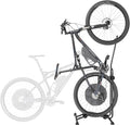 CyclingDeal Upright Bike Stand - Premium Quality Vertical & Horizontal Adjustable Bicycle Floor Parking Rack - for Storing MTB Road Bikes - up to 29” Wheel Size - for E Bike - 1 Bike