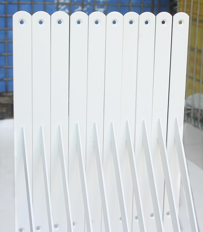16 Pack L22 x H 12" White Heavy Duty Shelf Brackets with Screws Metal Shelf Brackets Shelf Support Angle Brackets for Shelves L Brackets Heavy Duty Floating Shelf