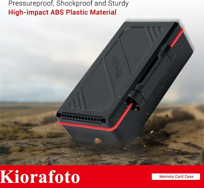 Kiorafoto 58 Slots TF Micro SD MSD Memory Card Case Holder Water-Resistant Anti-lost Anti-shock Storage Organizer with Labels & Notepaper, Switch Steam Deck Drone Trail Camera Memory Cards Accessories