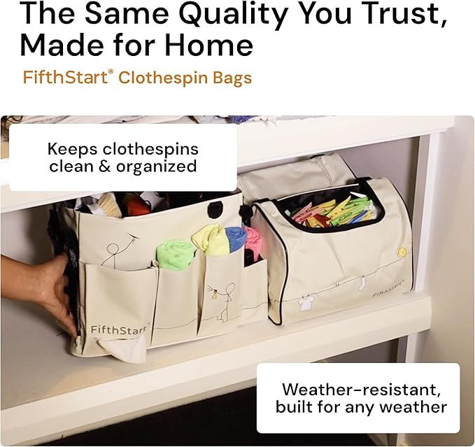 FifthStart Multiuse Cleaning Caddy - Adjustable Straps & Caddy Organizer with Handle - Mesh Base & 9 Pockets Organizer Bag - 5 Dividers & Washable Fabric Cleaning Tote (beige, XL)