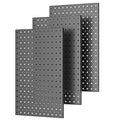 Pegboard Smith Metal Pegboard Panels, 16" x 12" Heavy-Duty Wall Peg Boards for Garage Tool Storage, Pegboard Organizer System (Pack of 3, Black)