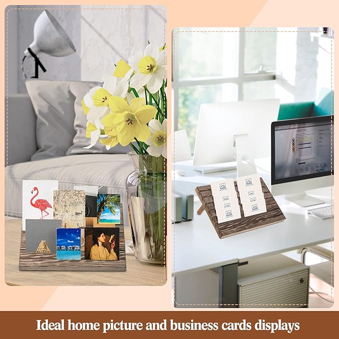Blulu 31 Pack Wooden Earring Display Stand 7 Slots jewelry Display Holder with Earring Card for Selling Vendors Retail Show