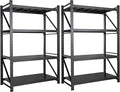 Set of 2 48" Wide Heavy Duty Garage Shelving Units,3000LBS 24 Deep Storage Shelves,Metal Garage Shelves,Large Storage Rack,Steel Shelf,Industrial Shelving for Shop,Warehouse,48" W x 24" D x 70" H