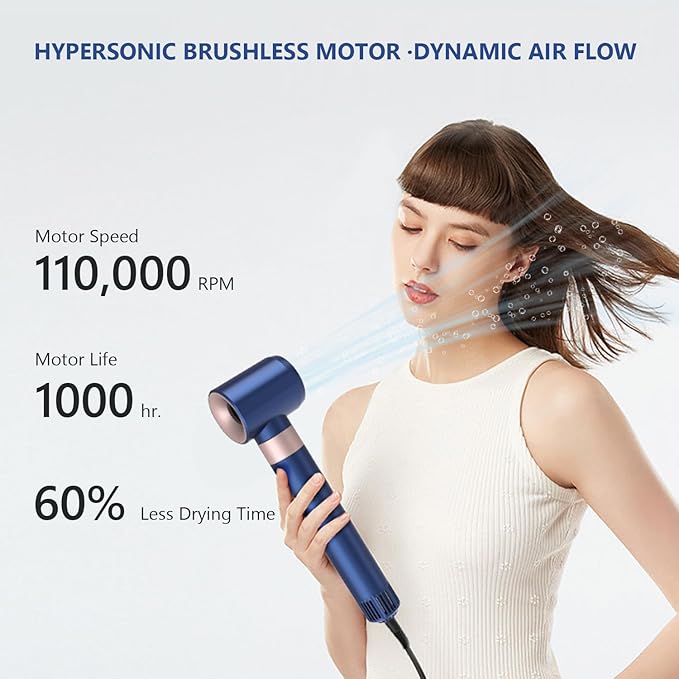 Hair Dryer Brush Professional Hair Multi-Stylers - MIRACOMB Ionic Hot Air Styling System with Auto Wrap Curlers, Brushless Motor, Intelligent Heat Control - Fast Drying - Versatile for All Hair Types