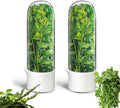 Herb Saver for Refrigerator, Herb Saver Pod Cilantro Containers for Refrigerator, Fresh Herb Keeper for Cilantro, Parsley, Asparagus, Mint, Keeps Greens Vegetables for 2-3 Weeks (Herb Keeper 2Pack)