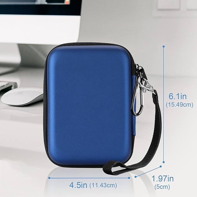 ProCase Hard Drive Case 2.5 Inch for Elements WD My Passport Canvio Basics Seagate Backup Plus Slim Expansion 1TB 2TB 3TB 4TB, Portable External Hard Drive Carrying Case -Navy