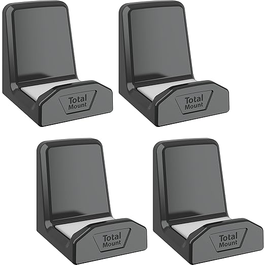 TotalMount Controller Wall Stands (4 Pack) with Non-Slip Pads & Removable Adhesive for Xbox, PS5, PS4, and Nintendo – These Premium Holders Won’t Damage Your Wall with Screws or Permanent Adhesive