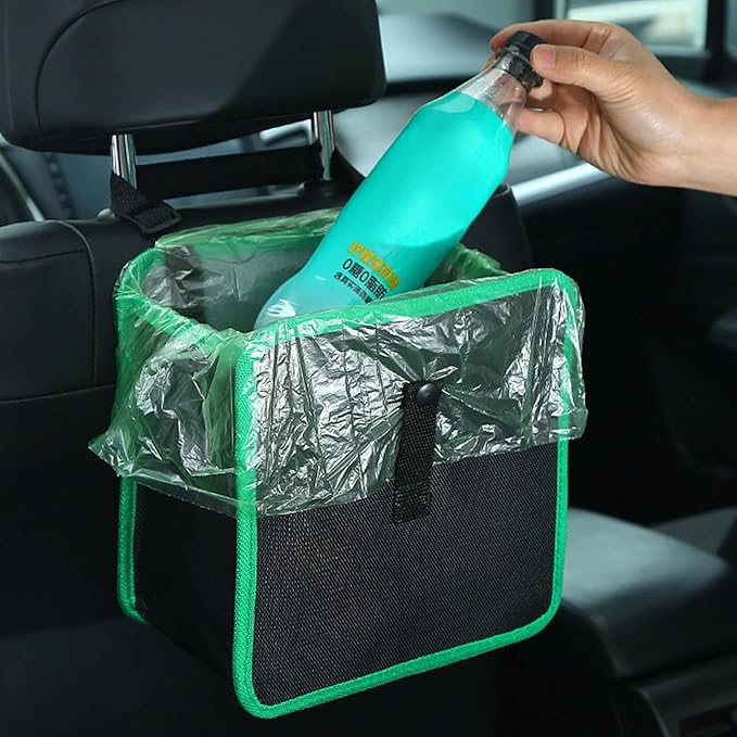 Innovative Gaps Storage Solution Hanging Garbage Holder Garbage Net Bag for A Vehicle Interior, Gray