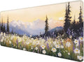 Vintage Watercolor Floral Large Mouse Pad 31.5x15.7inch, Retro Nature Cottagecore Flower Large Extended Computer Desk Mat Mousepad for Keyboard and Mouse, Floral Desk Accessories