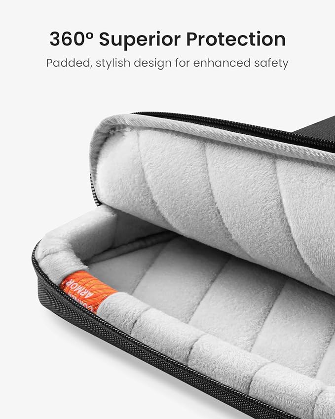 tomtoc 360 Protective Laptop Shoulder Bag for 15 Inch New MacBook Air M4 M3/A3114 M2/A2941 2025-2023, 15 Inch Microsoft Surface Laptop 6/5, Water-Resistant Accessory Case for MacBook Pro A1990 A1707