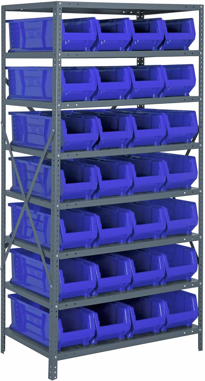 HULK Shelving Systems - (24' x 36' x 75') - Complete Package - Includes - 28 QUS950 Bins