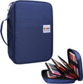 JAKAGO 220 Slots Colored Pencil Case Large Capacity Pen Holder for Artist Painter Zipper Organizer Bag for Marker Highlighter Storage Case for Office Sketch Travel Supplies (Blue)