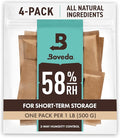 Boveda 58% Two-Way Humidity Control Packs For Storing 1 lb – Size 67 – 4 Pack – Moisture Absorbers for Storage Containers – Humidifier Packs – Hydration Packets in Resealable Bag