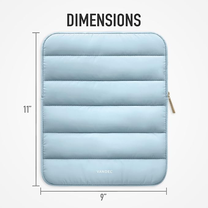 Vandel - The Original Puffy iPad Sleeve 9-11 Inch Tablet Sleeve, Blue i Pad Case for Women and Men, Cute iPad Air Pouch, 9 10 Inch, 11 Inch Bag