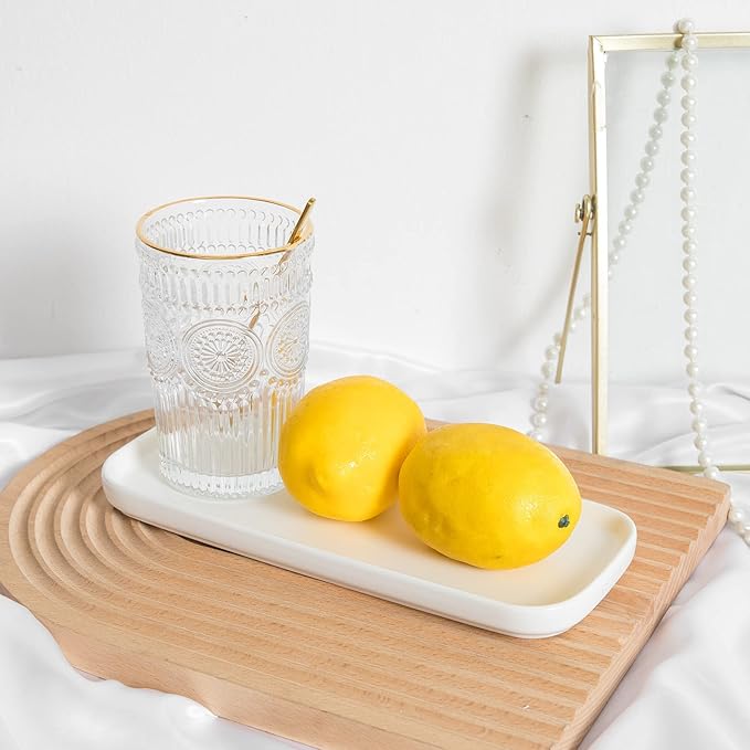 CosyCorner Ceramic Bathroom Tray, White, 9.8in x 3.9in x 0.7in