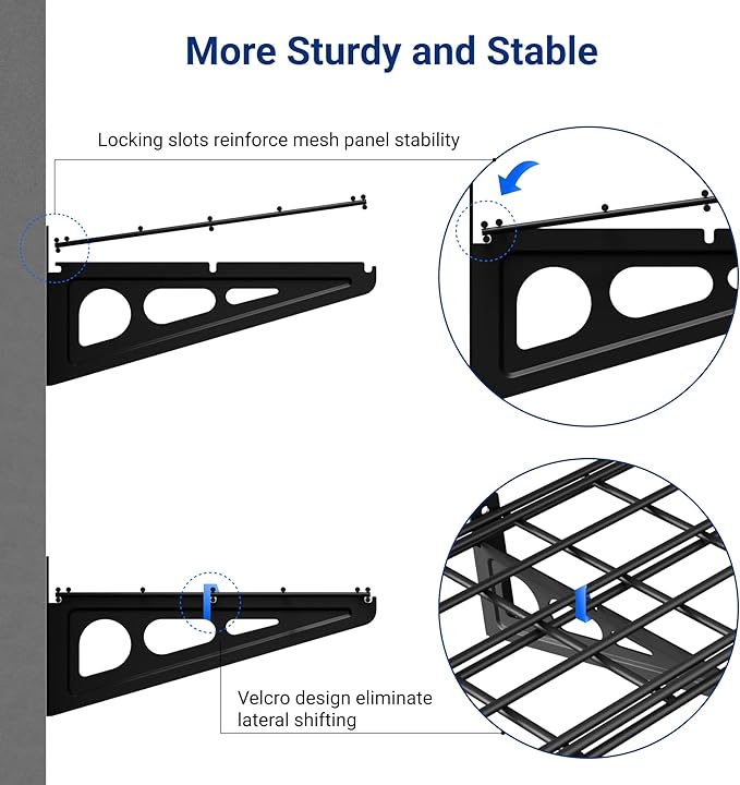 FLEXIMOUNTS 2-Pack 1x4ft 12-inch-by-48-inch Wall Shelf Garage Storage Rack Wall Mounted Floating Shelves, Black, Classic Series