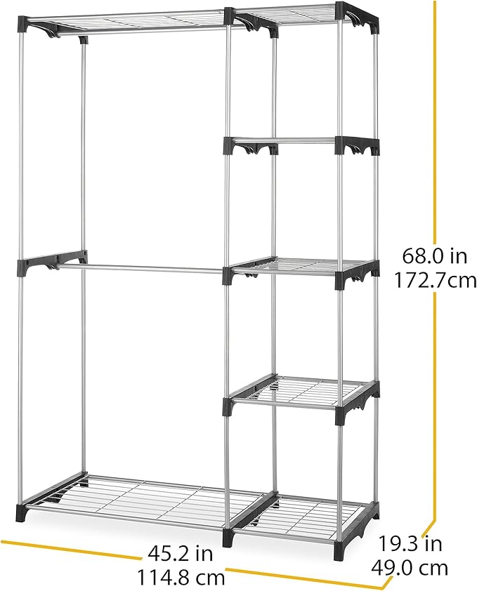 Whitmor Modern Industrial Wardrobe