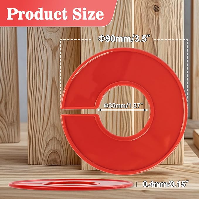 Sukh Closet Dividers 30pcs - Plastic Clothes Organizer Shelf Tags Labels for Clothing Rack Wardrobe Store Warehouse Nursery Must Haves Boutique Supplies Sturdy Durable Flexible No Burrs (Red)