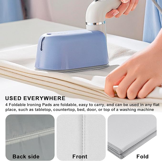 Steamer Board for Clothes with Ironing Glove, Stand for Steaming Clothes, Garment Steamer Pad Portable Ironing Board Included Lint Remover & Storage Bag for Suits Shirts Coats Portable Travel Home Use