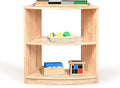 Curved Storage Bookcase Montessori Shelf-Toy,Books,Arts Storage for Kids Classroom&Home Toddler Cabinet Furniture for Playroom/Daycare/Preschool/Nursery(3-Tier Curved Cabinet)