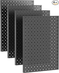 Ultrawall Metal Pegboard Panels, Pegboard Wall Organizer, Black Peg Boards for Wall, Garage Tool Storage Organization, 12"X16", 4pcs
